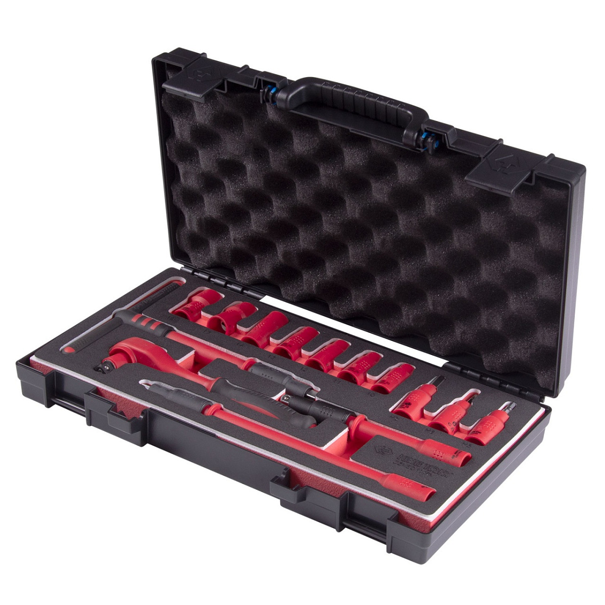 Набор торцевых диэлектрических головок с принадлежностями 3/8", шестигранные, 10-19 мм, 14 предметов