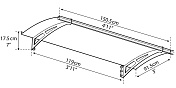 Дверной козырек Palram Aquila 1500 5