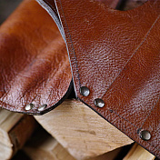 Дровница кожаная с подставкой Conkretika  leather woodcutter  3