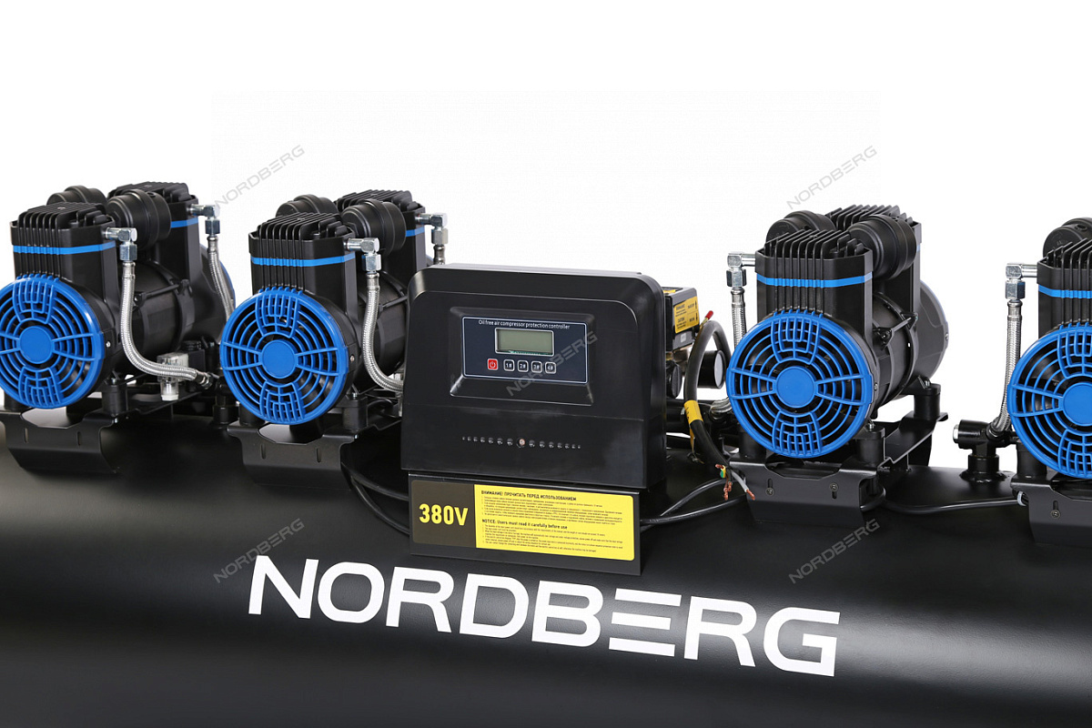 Компрессор безмасляный 380 В, ресивер 200 л, 1000 л/мин