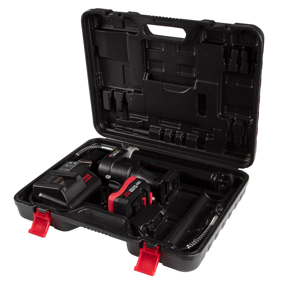 Шприц плунжерный 400 мл, аккумуляторный, 3 предмета, кейс