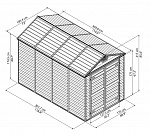 Сарай Palram – Canopia SkyLight 6x10 коричневый
