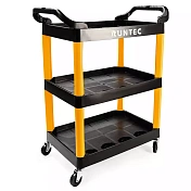 Тележка с тремя открытыми полками, черная Runtec  RT-P3