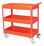 Тележка с тремя открытыми полками, красная