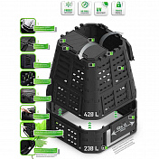 Компостер пластиковый Super Composter 880 л 1
