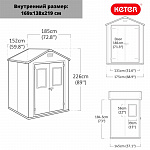 Сарай пластиковый MANOR 6×5 TWF (два окна на фасаде)