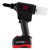  Аккумуляторный заклепочник 2,4-6,4 мм, 18 В, 3 предмета в кейсе Mighty Seven  DR-102A1