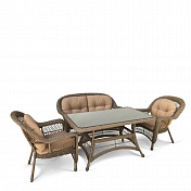 Комплект плетеной мебели T130Bg/LV520BB-Beige_Beige 1