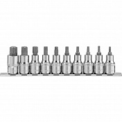 Набор насадок торцевых 1/2"DR с вставками-битами TORX на держателе, T20-T70, 55 мм Ombra  912910