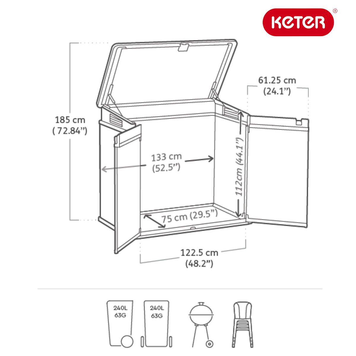 Шкаф садовый ELITE STORE 1150L  17206448
