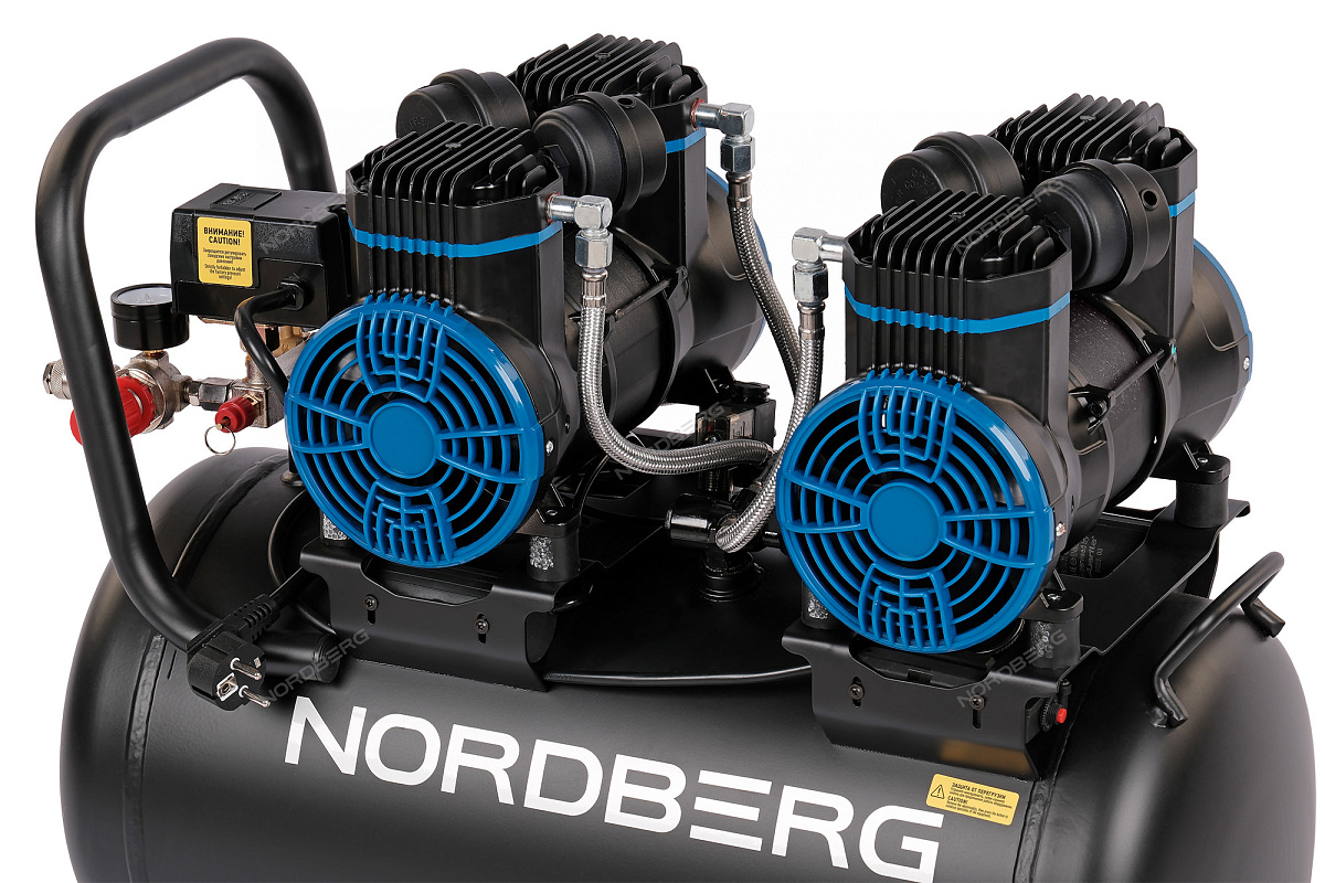 Компрессор безмасляный 220 В, ресивер 50 л, 500 л/мин