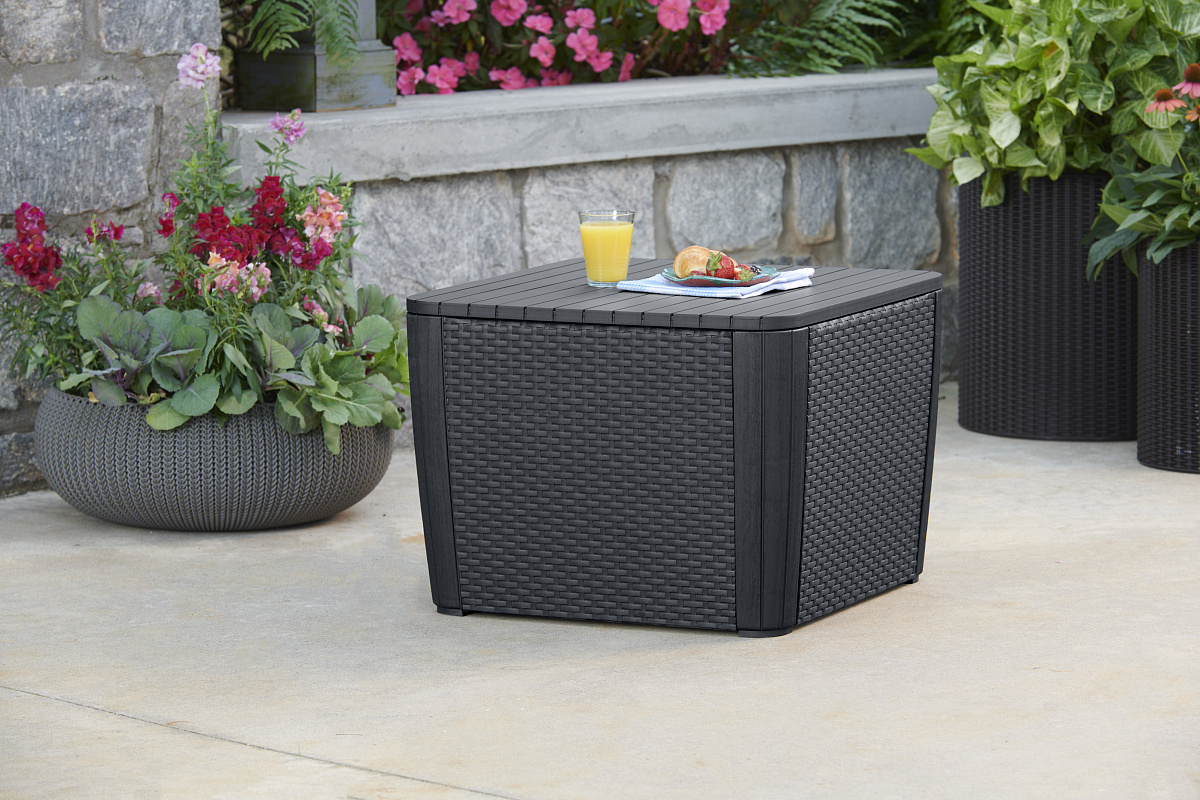 Стол-сундук Лузон Плюс (Luzon Plus Flat Wicker), графит 17208454