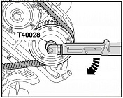 Головка специальная для проворачивания распредвала VAG V6 3.0 L T40028 Licota  ATF-5144 3