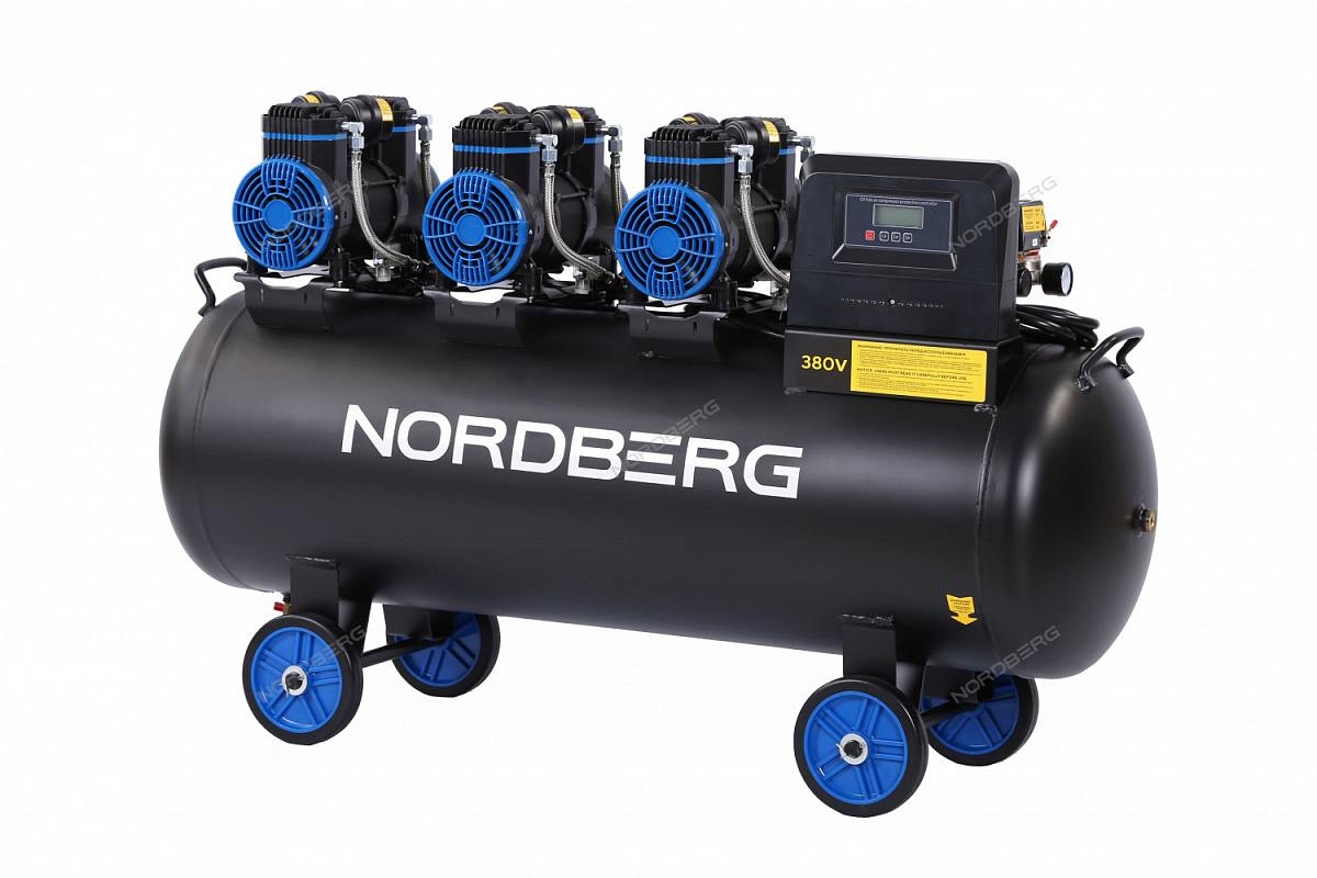 Компрессор безмасляный 380 В, ресивер 160 л, 750 л/мин