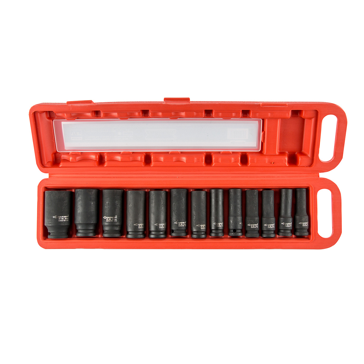 Набор ударных головок глубоких 78 мм 1/2" 13пр. 10-32 мм в пластиковом кейсе