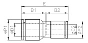 Цанговый фитинг прямой MPG CDC Pneumatics   1
