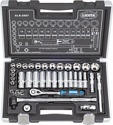 Набор торцевых головок 3/8" 12гр. 37пр. 6-24 мм spline Licota  ALK-0007P 1
