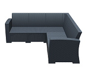 Диван пластиковый плетеный угловой с подушками Monaco Lounge Corner 3