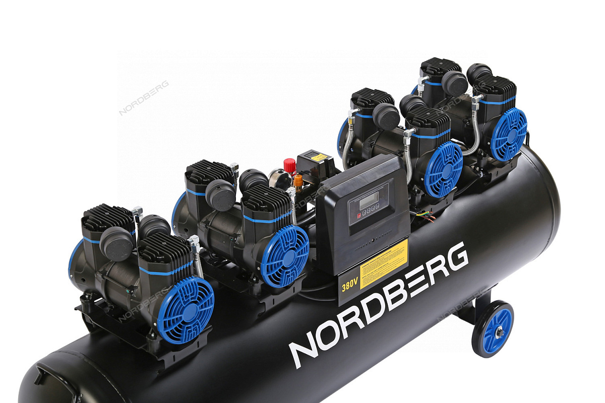 Компрессор безмасляный 380 В, ресивер 200 л, 1000 л/мин