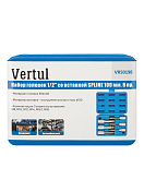Набор головок 1/2″ со вставкой SPLINE 100 мм. 6 пр. VERTUL  VR50198 2