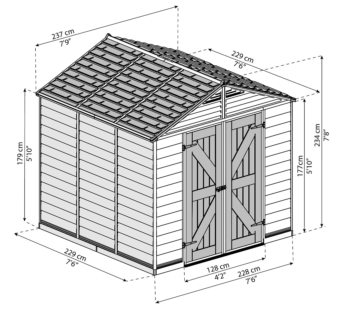 Сарай Palram – Canopia SkyLight 8x8