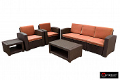 Комплект мебели Rattan Premium 5, венге 1