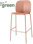 Стул пластиковый полубарный Mentha Go Green
