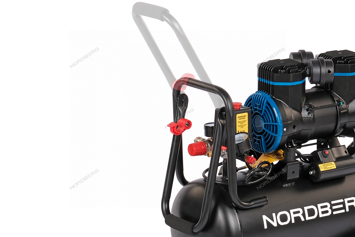 Компрессор безмасляный 220 В, ресивер 24 л, 250 л/мин