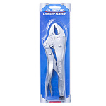 Зажим с фиксатором 180 мм, с закругленными губками 