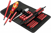 Набор диэлектрический Kraftform Kompakt VDE 60 i/62 i/65 i/18 отвертка с насадками WERA Knipex  WE-003471