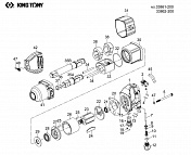 Ремкомплект для гайковертов 33861-200 и 33862-200, обойма молотков (33) King Tony  33861-A33 1