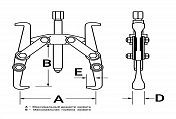 Съемник с двумя захватами мини 2 Garwin  GPL-MT02 1