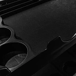 Тележка с тремя открытыми полками (перфорированная боковина с крючками), черная