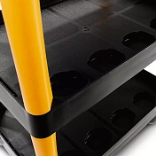 Тележка с тремя открытыми полками, черная Runtec  RT-P3 4