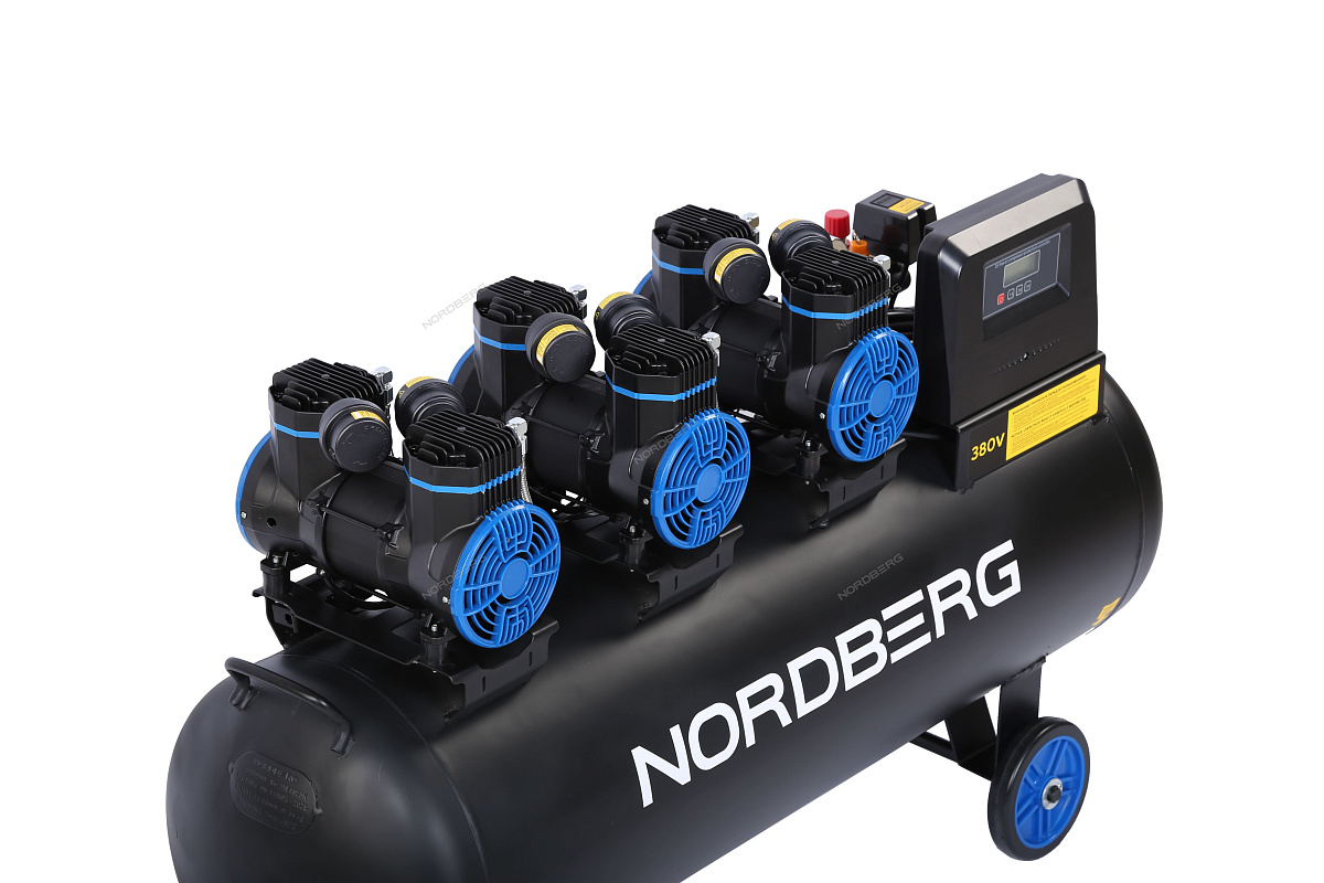 Компрессор безмасляный 380 В, ресивер 160 л, 750 л/мин