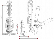 Зажим механический с вертикальной ручкой Clamptek  CH-12050-U 1