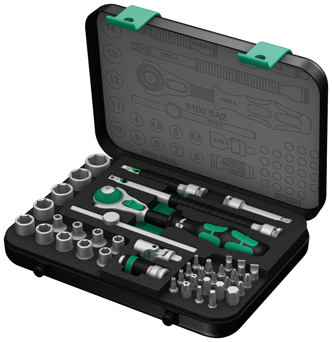  Набор с трещоткой Zyklop Speed 8100 SA 2 1/4"