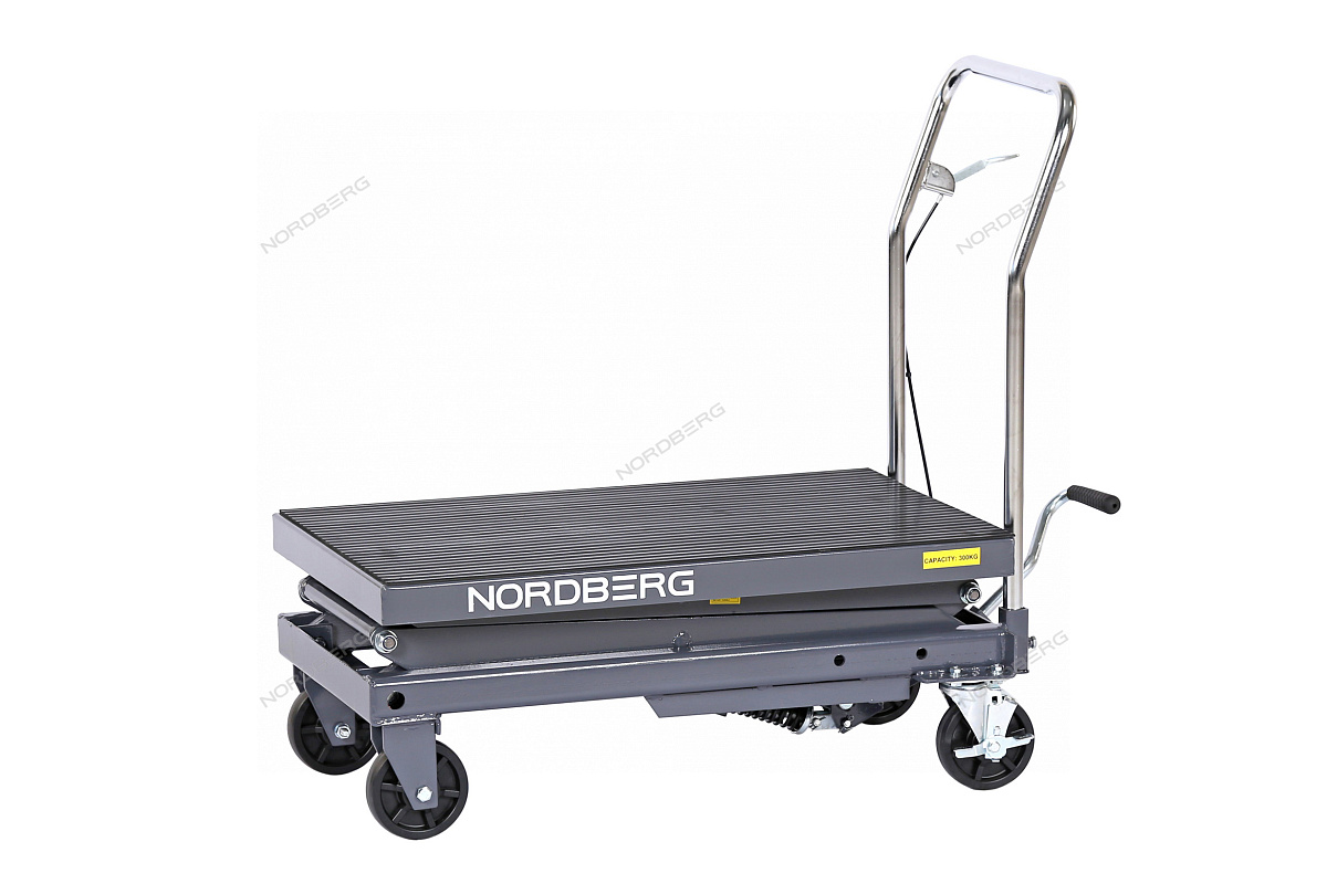 Стол подъемный гидравлический, 300 кг, двойные ножницы