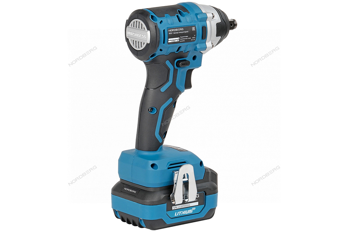 Гайковерт аккумуляторный, 1/2", 20В, 300Нм с 4A акк. и зар. уст-вом 4A, в чехле