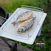 Сетка для жарки рыбы и овощей, нерж. Grillbaza  bz0025  13