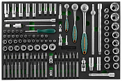 Набор торцевых головок 1/4"DR, 3/8"DR, 1/2"DR с приводами, 81 предмет, вставок-бит, 40 предметов в E Jonnesway  S04H45121SV