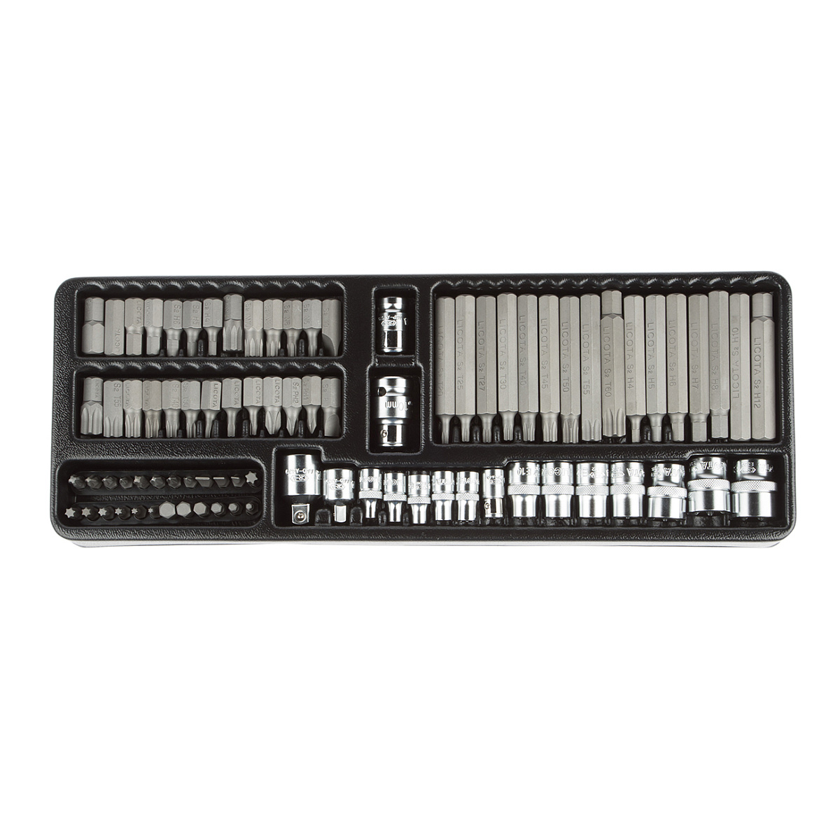 Набор вставок и головок Е-профиль в ложементе