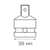 Переходник ударный 3/4">1/2", с шариковым фиксатором  King Tony  6874P 1