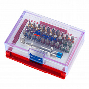 Набор вставок (бит) 1/4", TORX, HEX, PZ, PH, SLOT, 32 предмета  Мастак   058-10032C 1