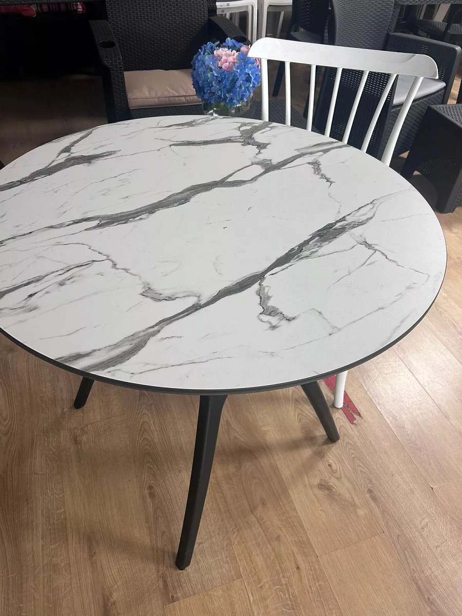 Круглый стол Ivy-L, Слоновая кость Белая ножка Ø90 cm