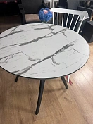 Круглый стол Ivy-L, Слоновая кость Белая ножка Ø90 cm 1