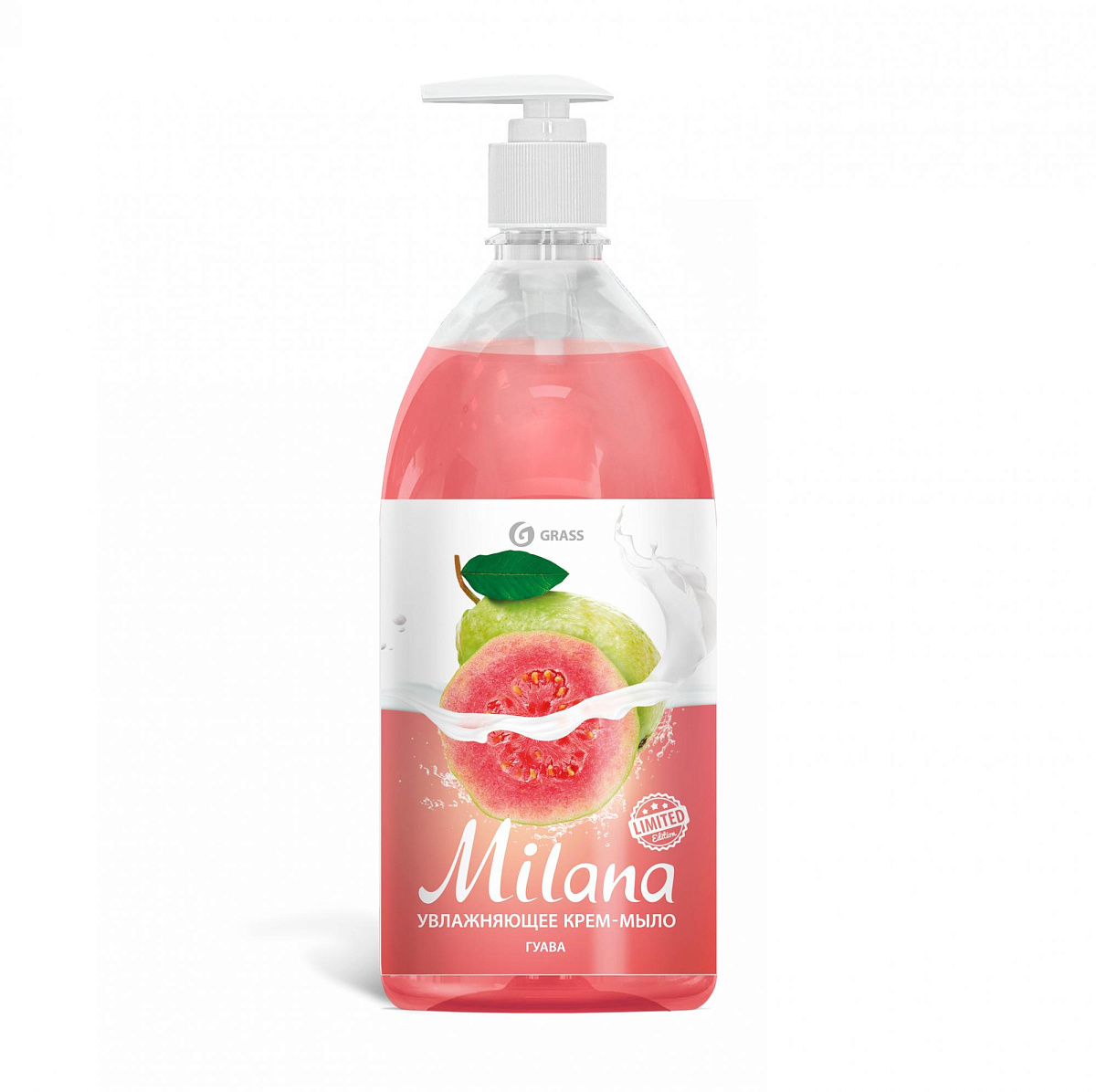 milana жидкое крем-мыло гуава 1 л с дозатором grass