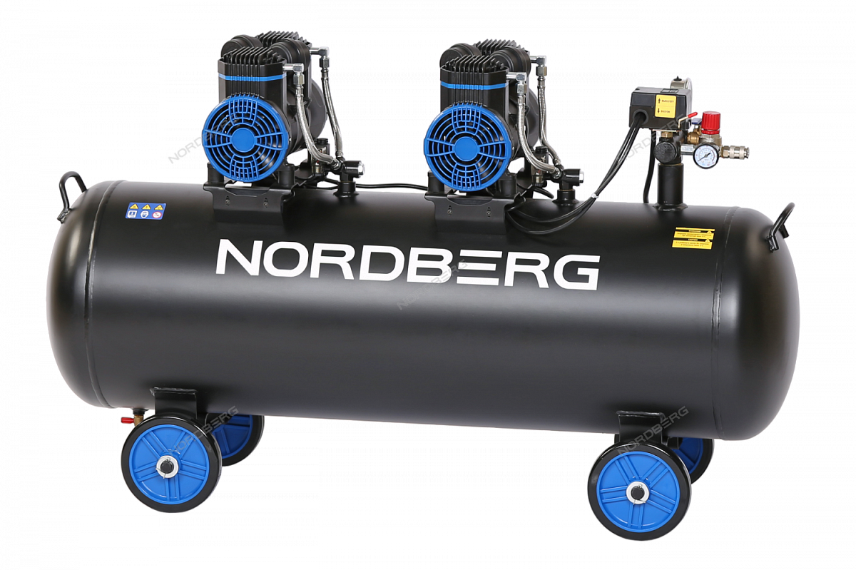 Компрессор безмасляный 220 В, ресивер 135 л, 500 л/мин