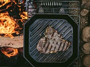 Сковорода-гриль чугунная с двумя ручками Grill Pan D=30 FINEX  G12-10002  2