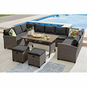 Комплект плетеной мебели T347/S65A-W53 Brown 1